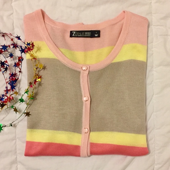 NWOT  NY&Co Short Sleeve Cardigan Sweater - Picture 3 of 4